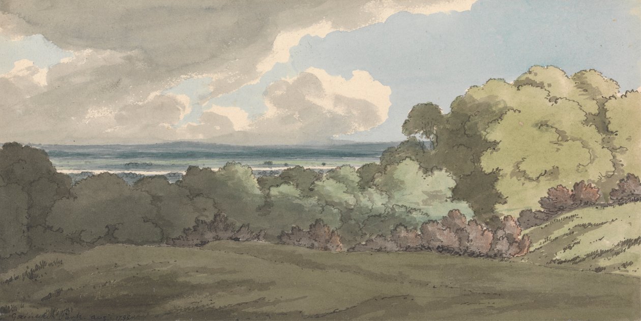 Udsigt over Themsen til Greenwich Park af William P. Sherlock