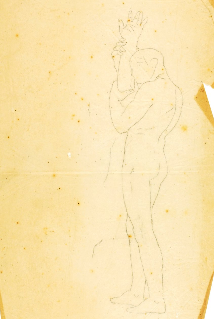 Moses, Aron og Hur på Horeb-bjerget (studie - figur til højre) af William Page