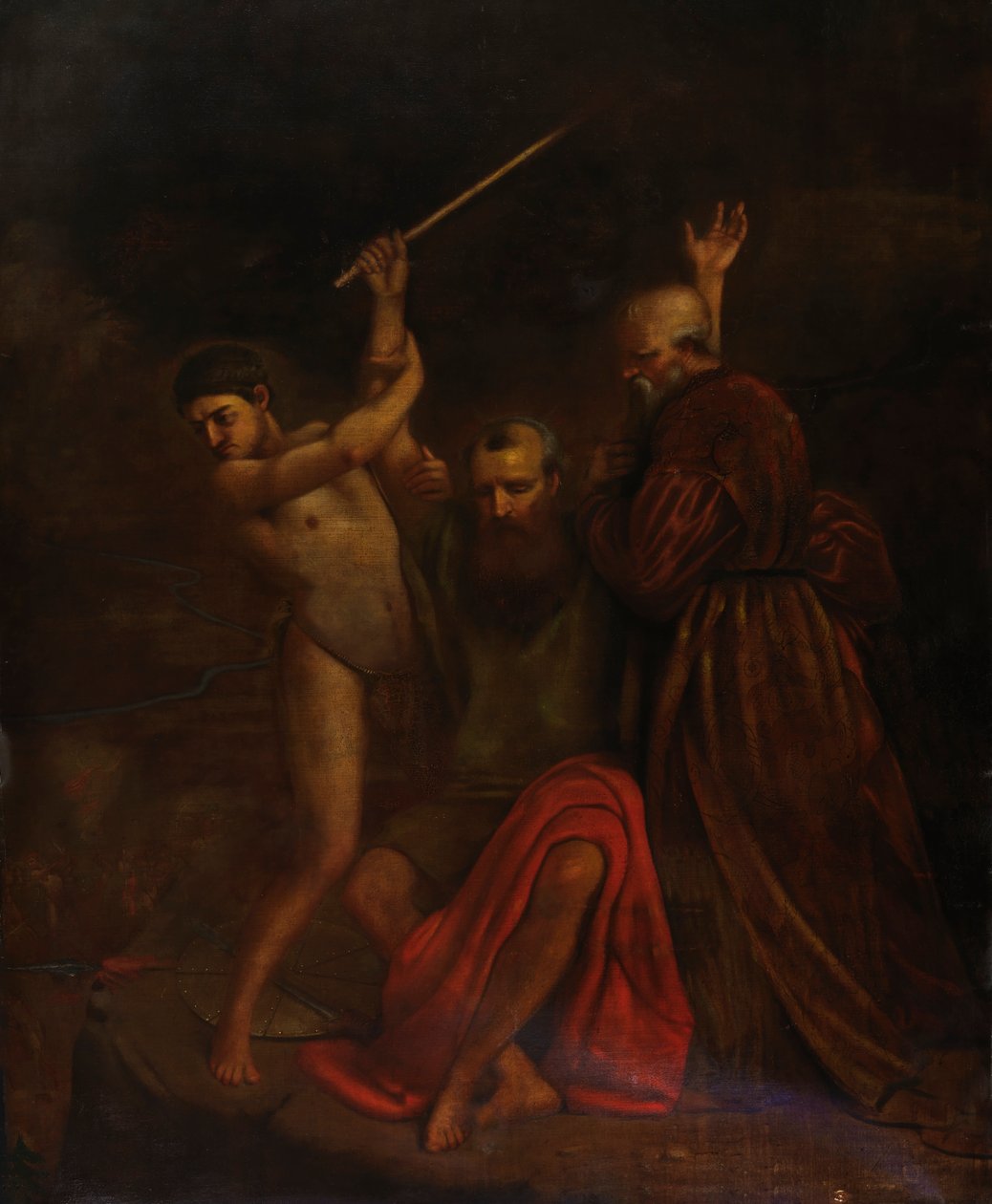 Moses, Aron og Hur på Horeb-bjerget, 1857. af William Page