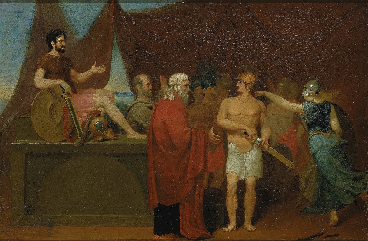 Skænderi mellem Achilleus og Agamemnon af William Page