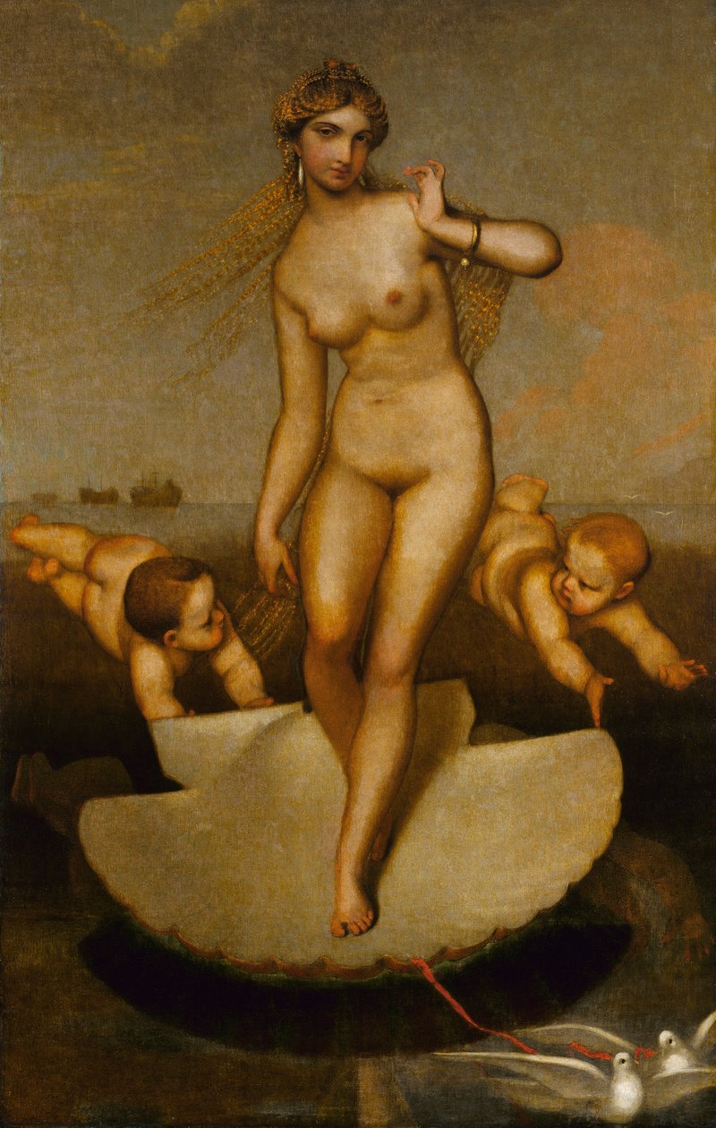 Venus guider Eneas og trojanerne til den latinske kyst af William Page