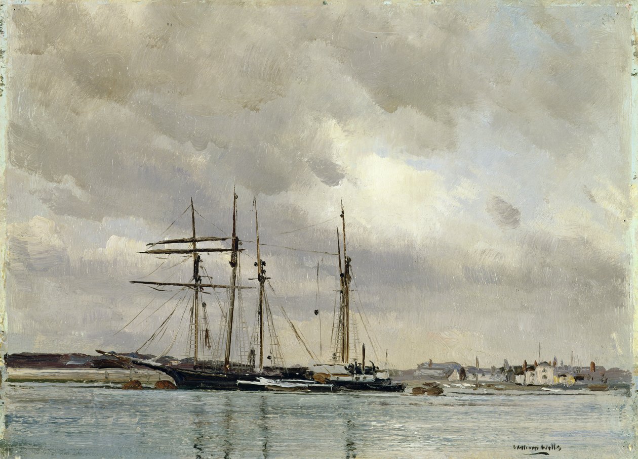 Både i havnen, laster China Clay, ca. 1900 af William Page Atkinson Wells