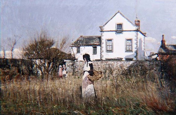 Landskab, Det Hvide Hus, ca. 1880 (olie på lærred) af William Page Atkinson Wells