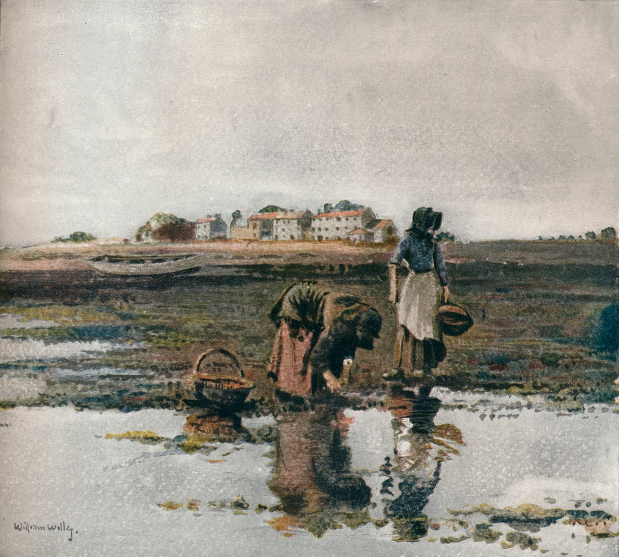 Muslingeplukning, c1908 af William Page Atkinson Wells