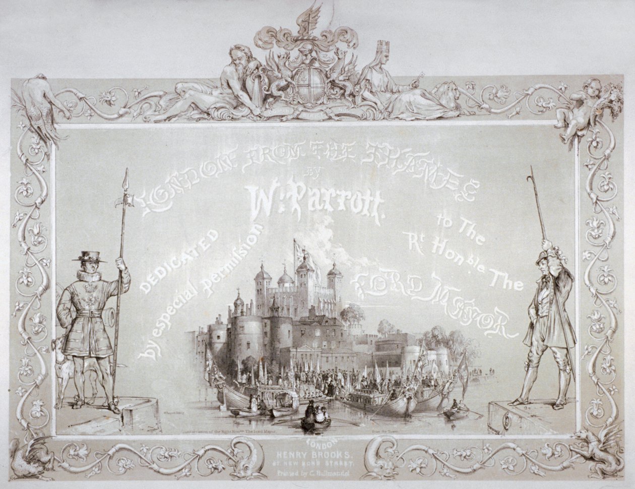 Overborgmester Thomas Johnson og hans følge går om bord fra Tower of London, 1840 af William Parrott