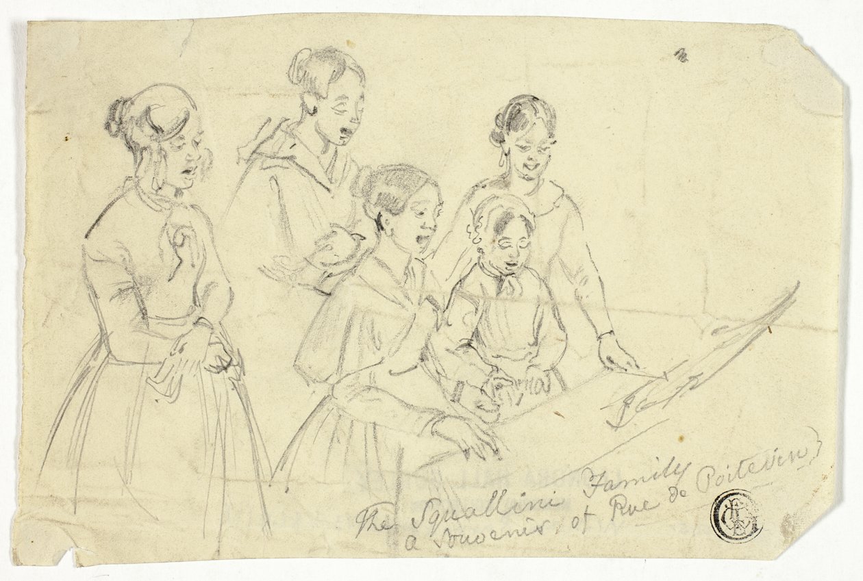 Familien Squallini: En souvenir fra Rue de Poitevin af William Parrott