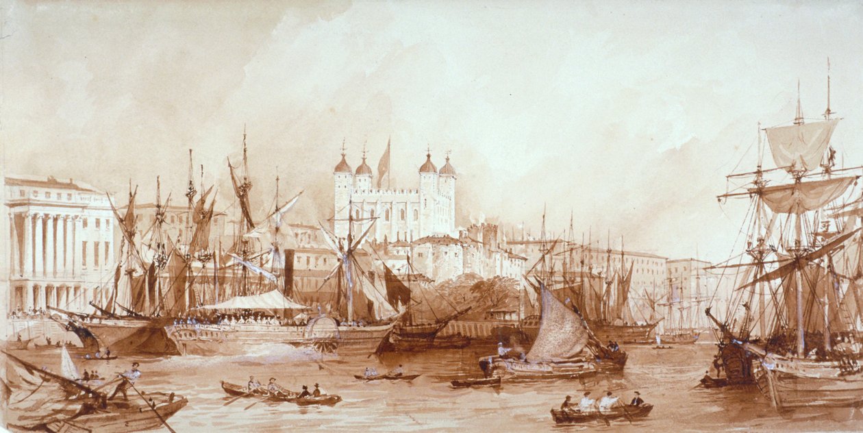 Tower of London, Stepney, London, c1840 af William Parrott