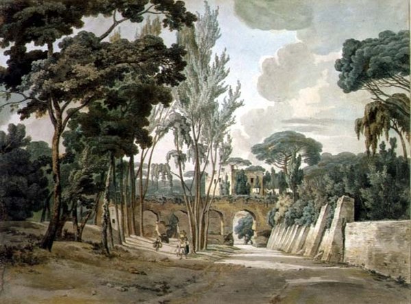 Gamle akvadukter nær Capodichino, Napoli, 1780-1782 af William Pars
