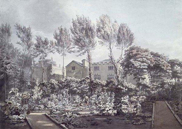 Haven på Strawberry Hill, ca. 1780 (akvarel på papir) af William Pars