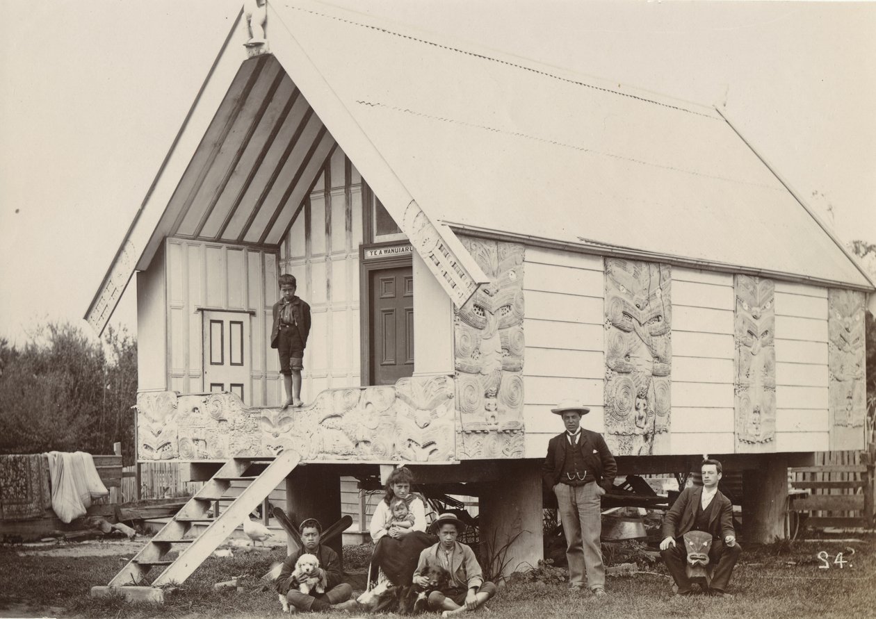 Pataka, Putiki, ca. 1900 (sølv gelatinetryk) af William Partington
