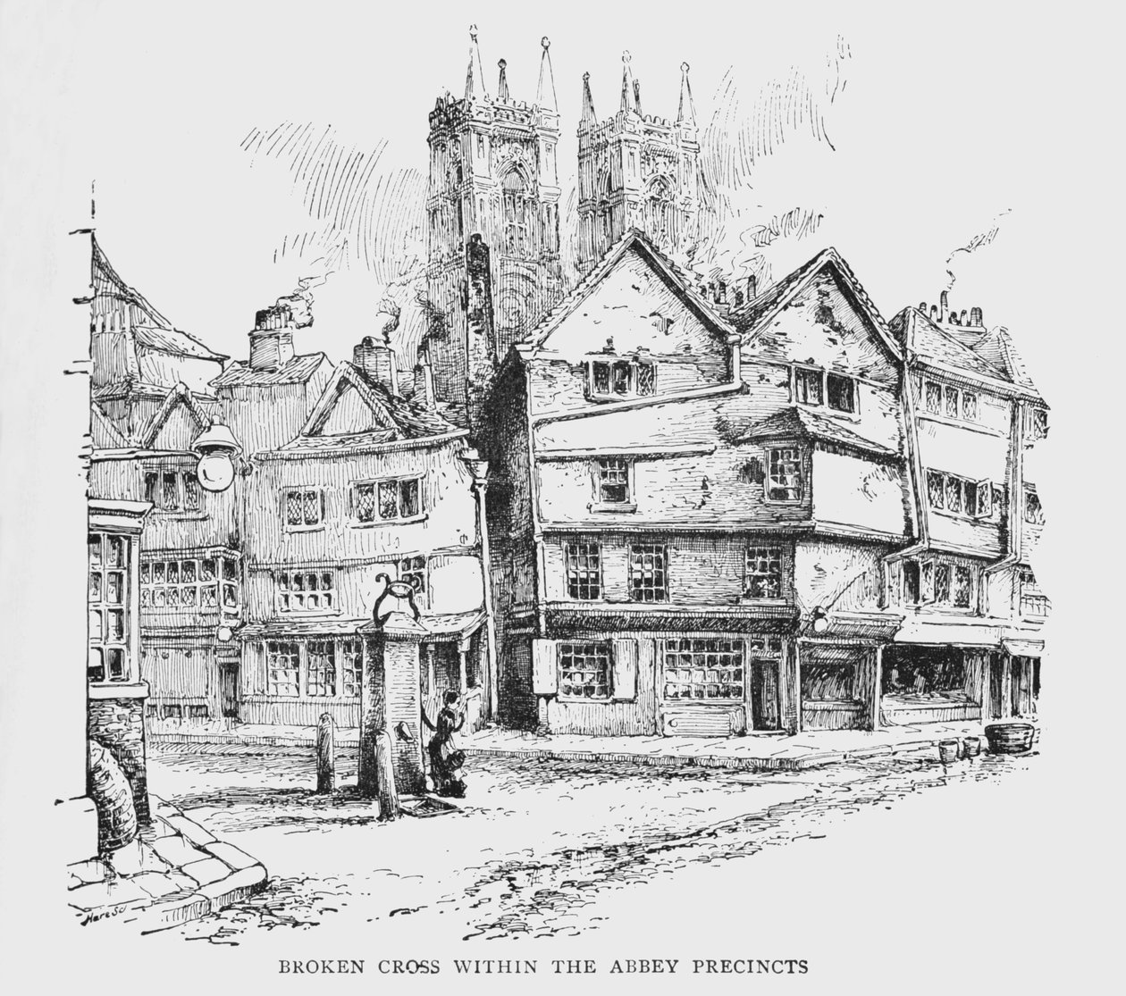 Broken Cross Within The Abbey Precincts, c1897 af William Patten