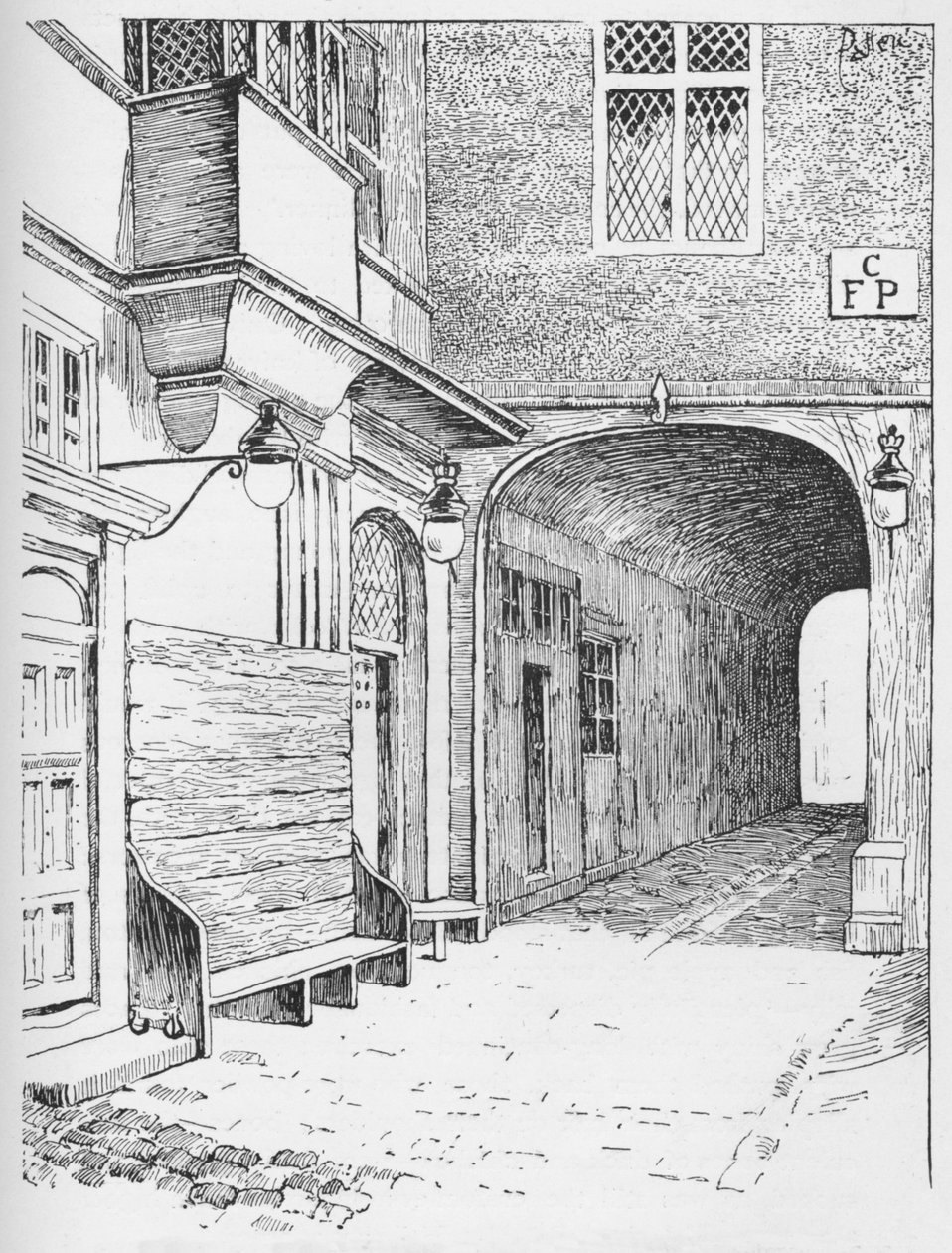 Indgangen til Speakers Ward, som den så ud før branden, c1897 af William Patten