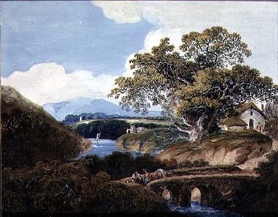 Devonshire Landscape, ca. 1780 (gouache på papir) af William Payne