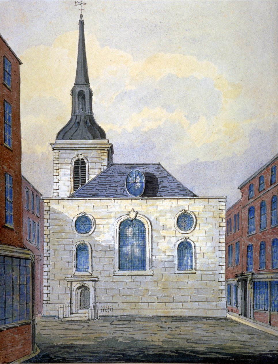 Church of St Mary Abchurch, City of London, c1815 af William Pearson