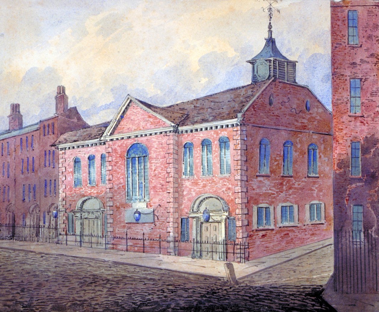 Udsigt over Church of St George the Martyr, Queen Square, Holborn, London, c1815 af William Pearson