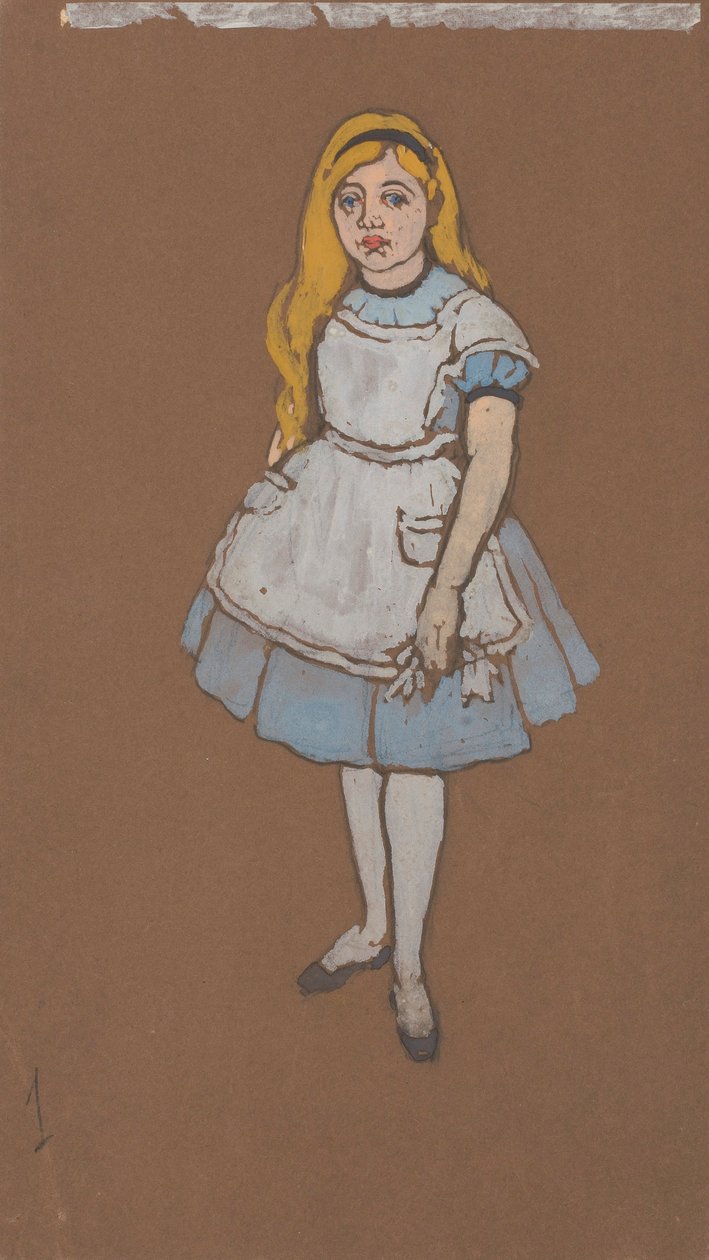 Alice (kostumedesign til Alice-in-Wonderland, 1915) af William Penhallow Henderson