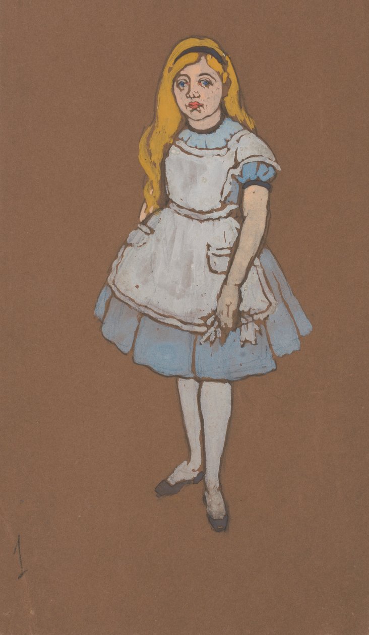 Alice kostumedesign til Alice-in-Wonderland, 1915, 1915. af William Penhallow Henderson