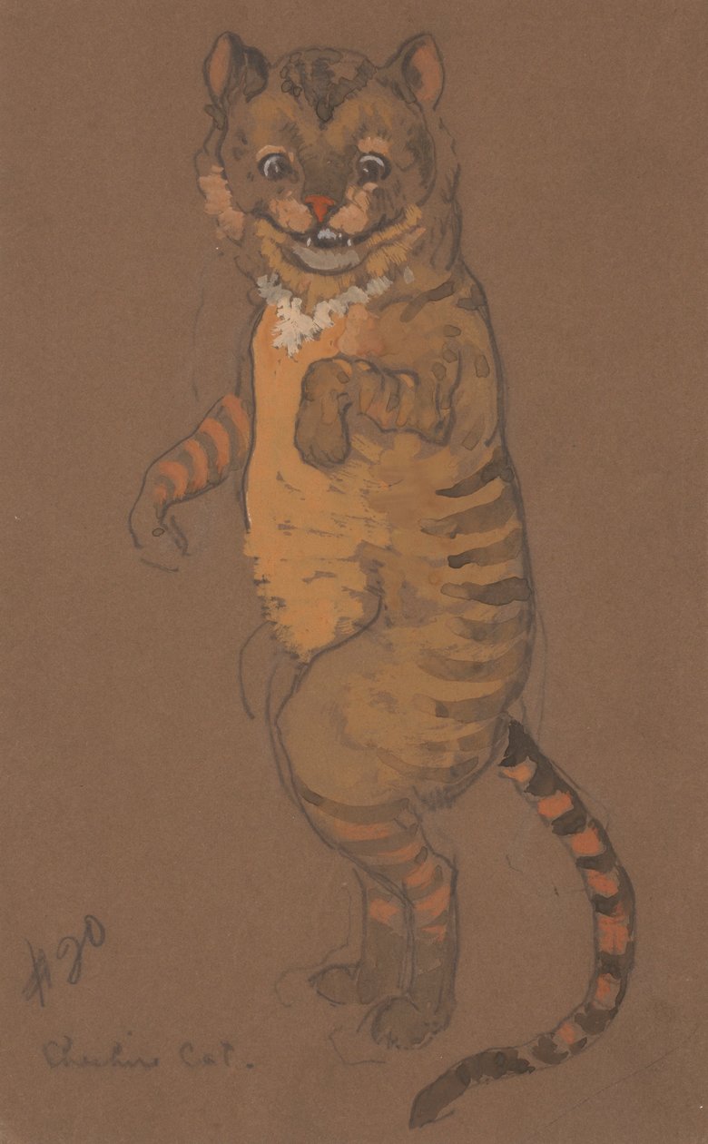 Cheshire Cat kostumedesign til Alice-in-Wonderland, 1915. af William Penhallow Henderson