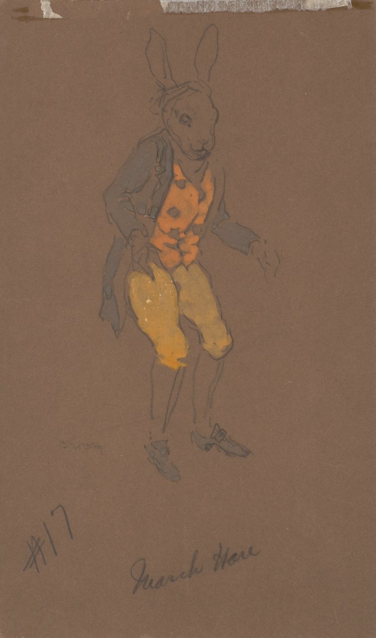 March Hare (kostumedesign fra Alice-in-Wonderland, 1915) af William Penhallow Henderson