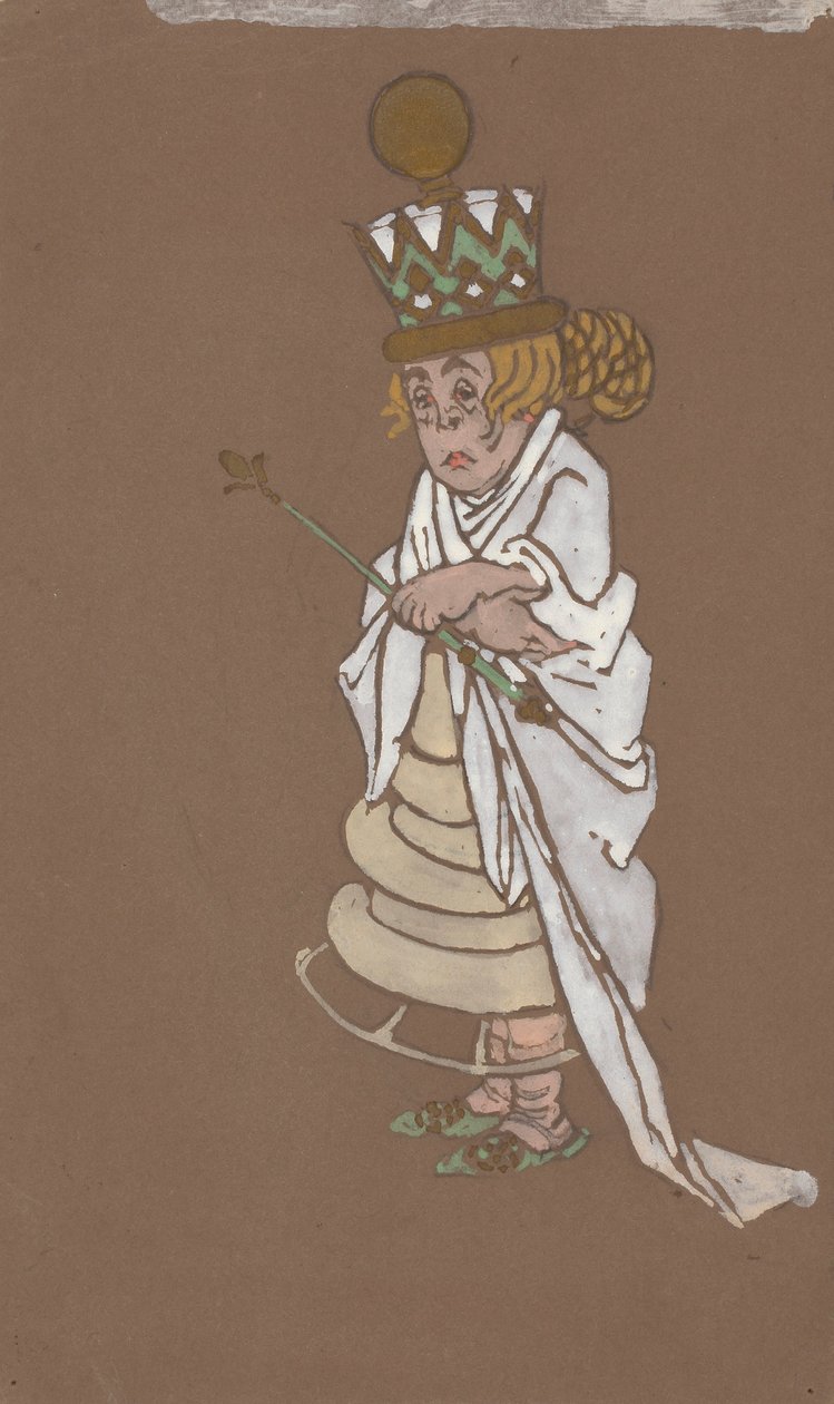 White Queen (kostumedesign til Alice i Eventyrland) 1915 af William Penhallow Henderson