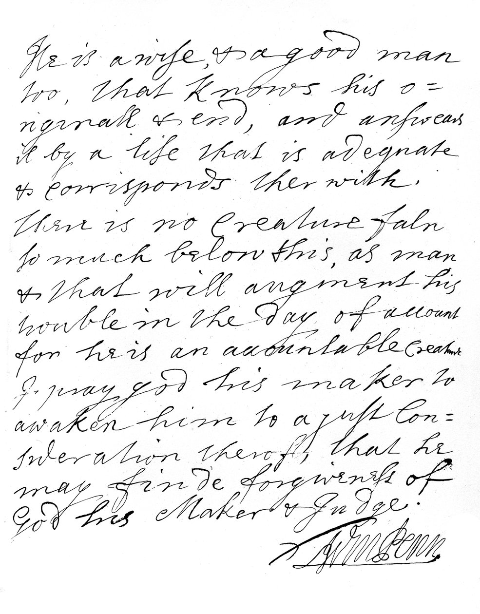 Et brev fra William Penn fra Pennsylvania, slutningen af det 17.-begyndelsen af det 18. århundrede, 1840. af William Penn