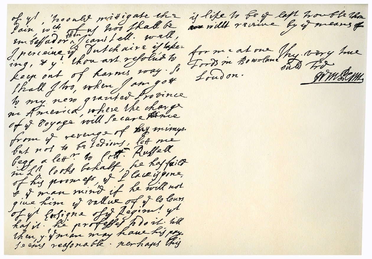 Brev fra William Penn til oberst Henry Sydney, 29. marts 1681. af William Penn