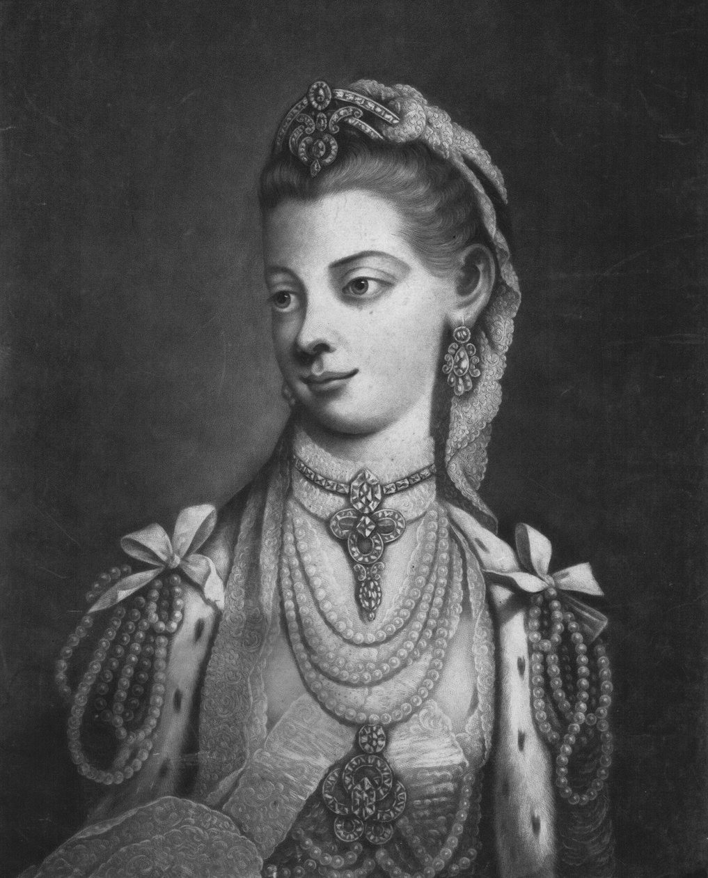 Hendes mest fremragende majestæt Charlotte, dronning af Storbritannien, 1762 af William Pether