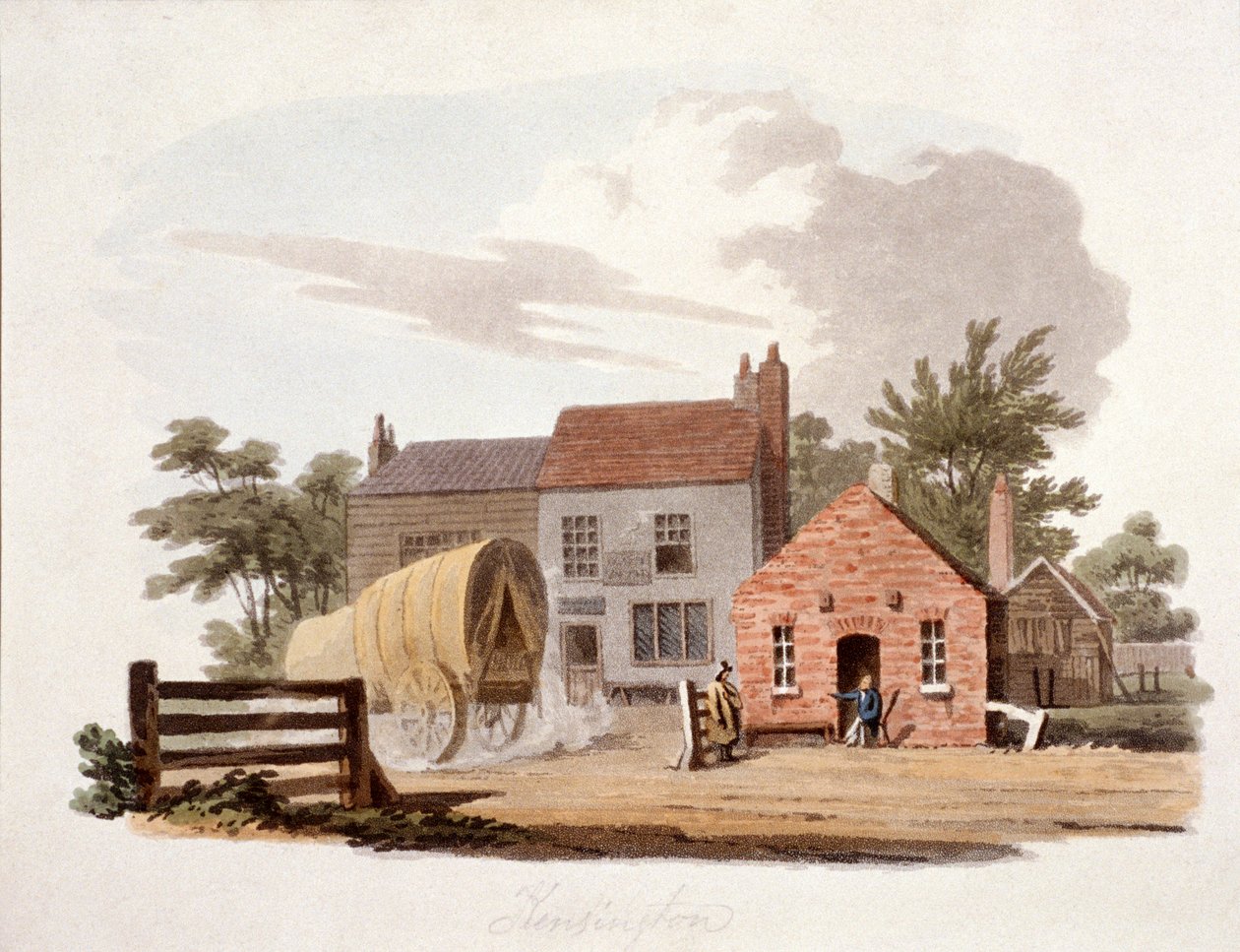 Kensington Turnpike, London, c1810 af William Pickett