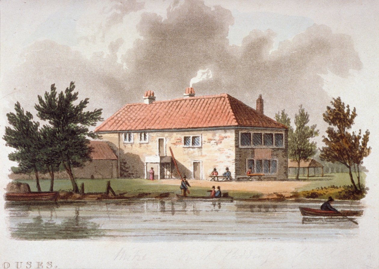 The Mitre Tavern på Paddington Canal, London, c1810. af William Pickett