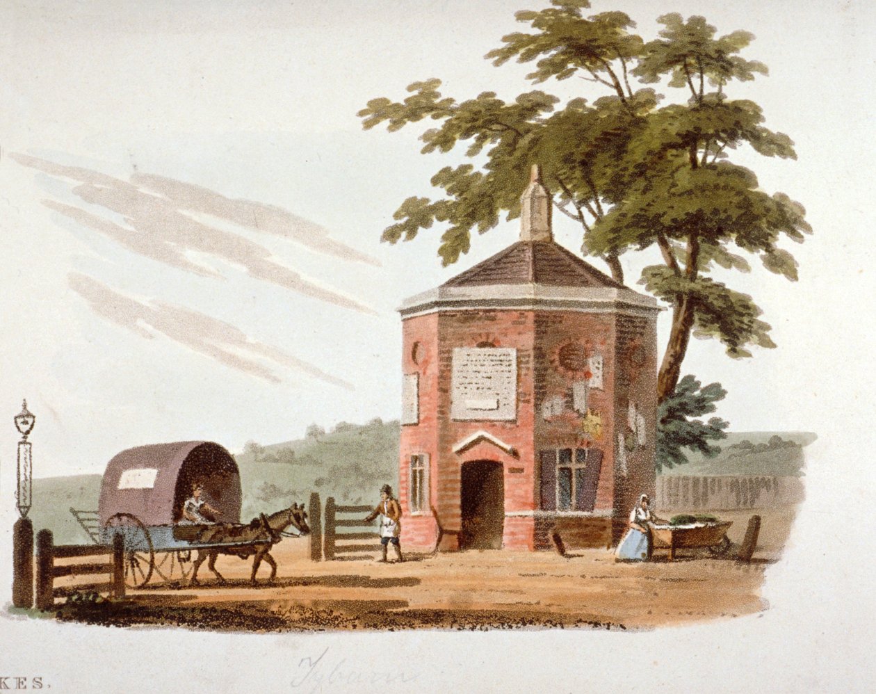 Tyburn turnpike, London, 1812 af William Pickett
