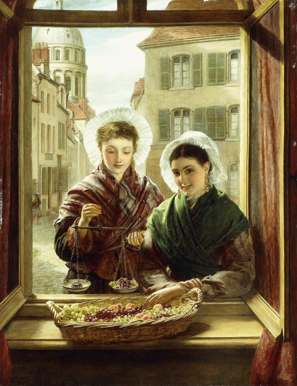 Ved mit vindue, Boulogne, 1872 af William Powell Frith