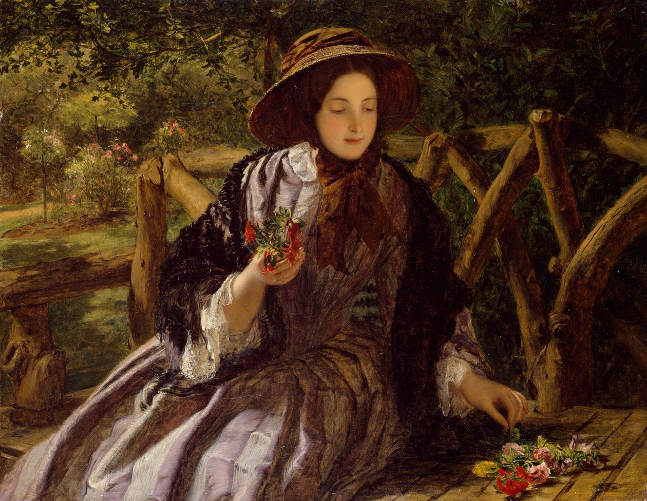 Haveblomster laver en posy, 1855-1856. af William Powell Frith