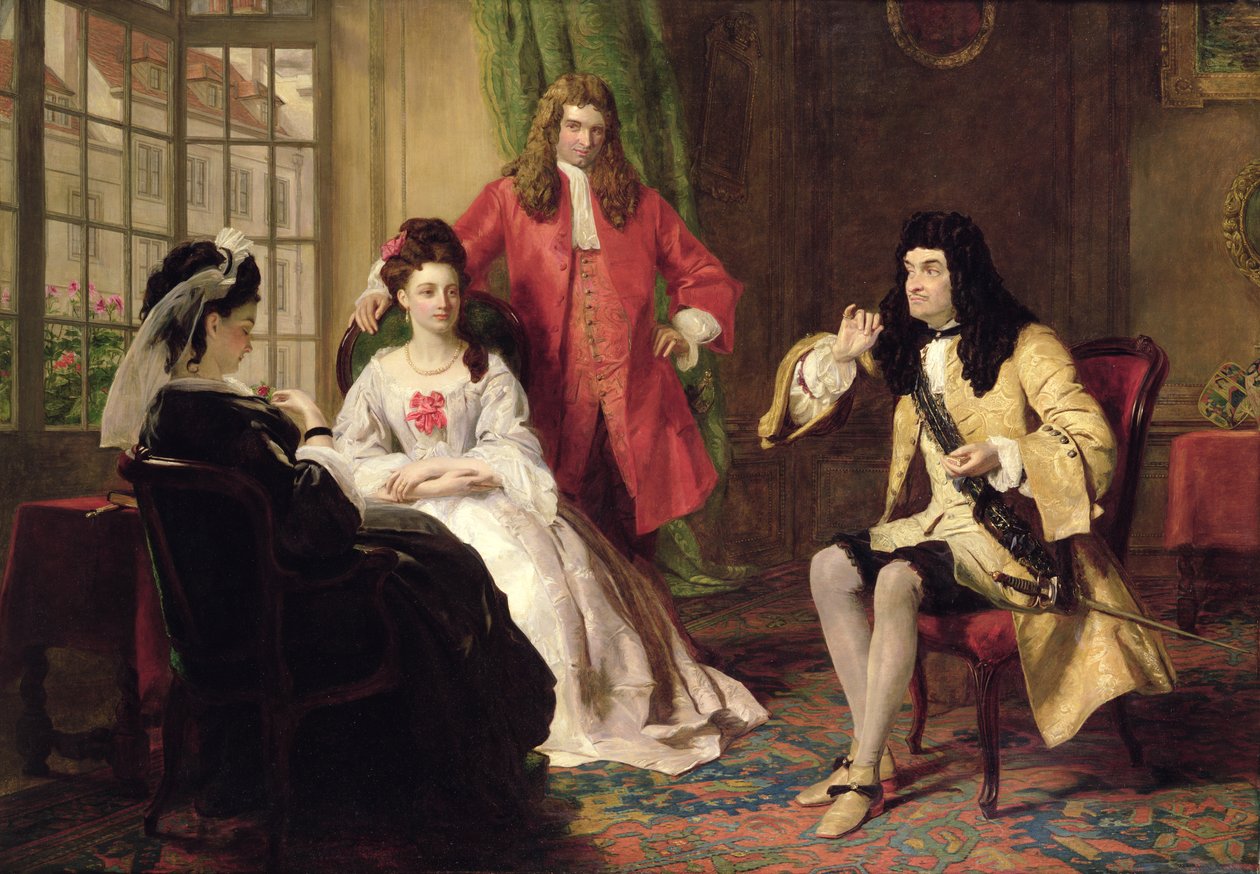 Lord Foppington fortæller om sine eventyr af William Powell Frith