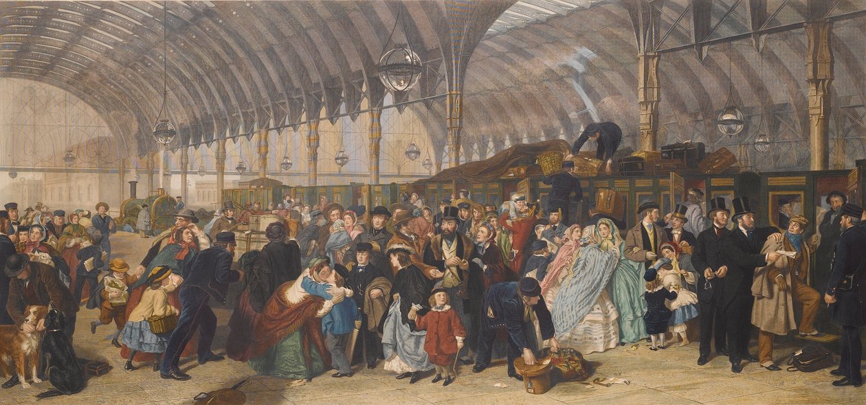 Jernbanestationen, 1866. af William Powell Frith