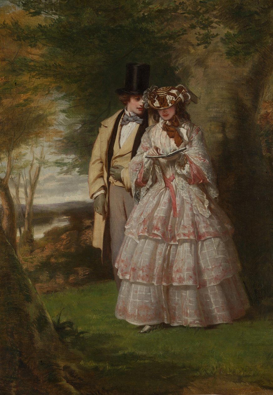 De to centrale figurer i Derbydagen, 1860. af William Powell Frith
