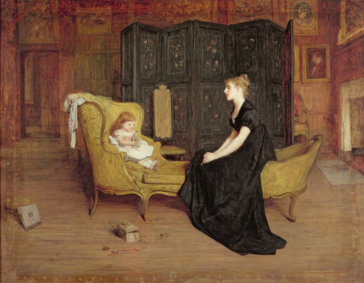 Hendes idol, ca. 1868-70 (olie på lærred) af William Quiller Orchardson