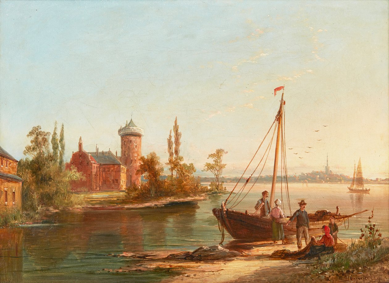 Zandoorp (olie på lærred) af William R. Dommersen