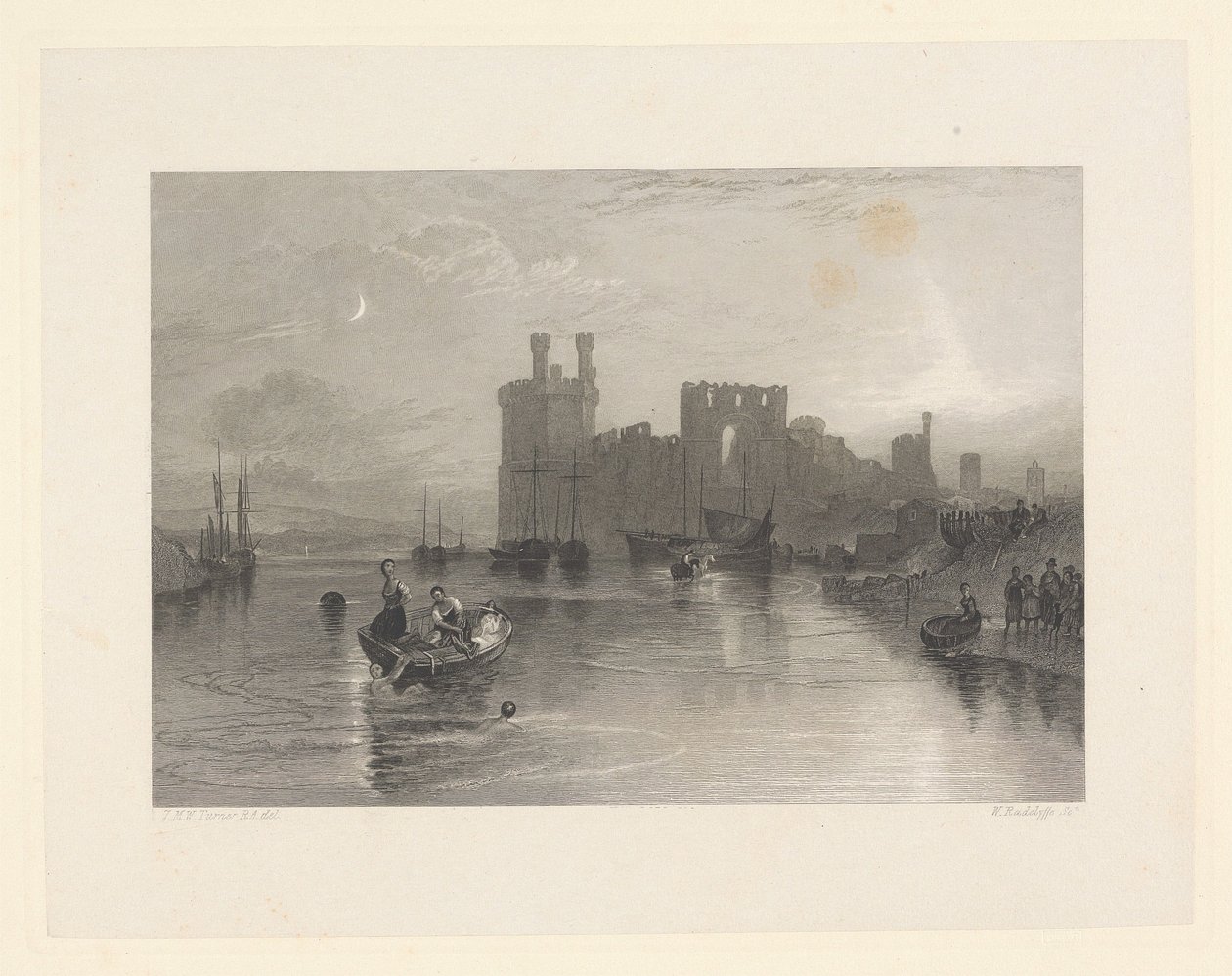 Caernarvon Slot, Wales af William Radclyffe