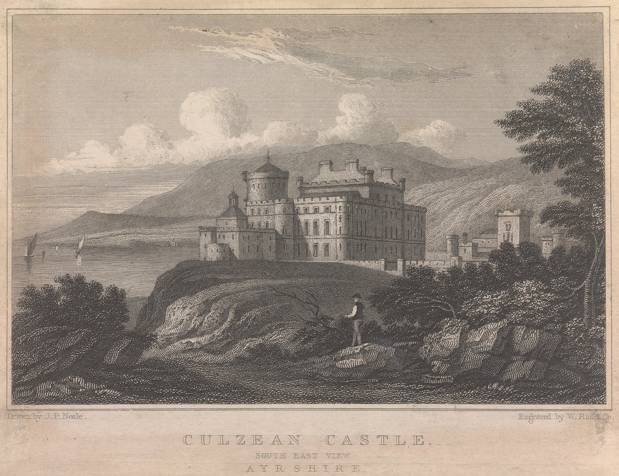 Culzean Castle, South East View, Ayrshire; Side 84 (bind én) af William Radclyffe