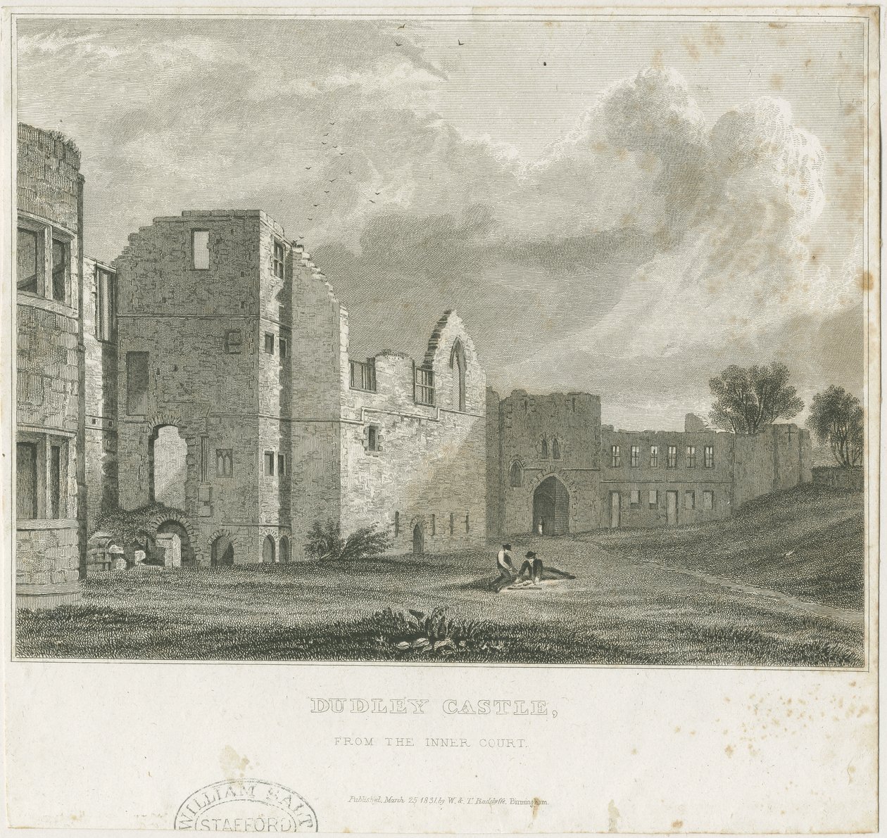 Dudley Castle - The Keep: steel engraving, nd [c1831] dani af William Radclyffe