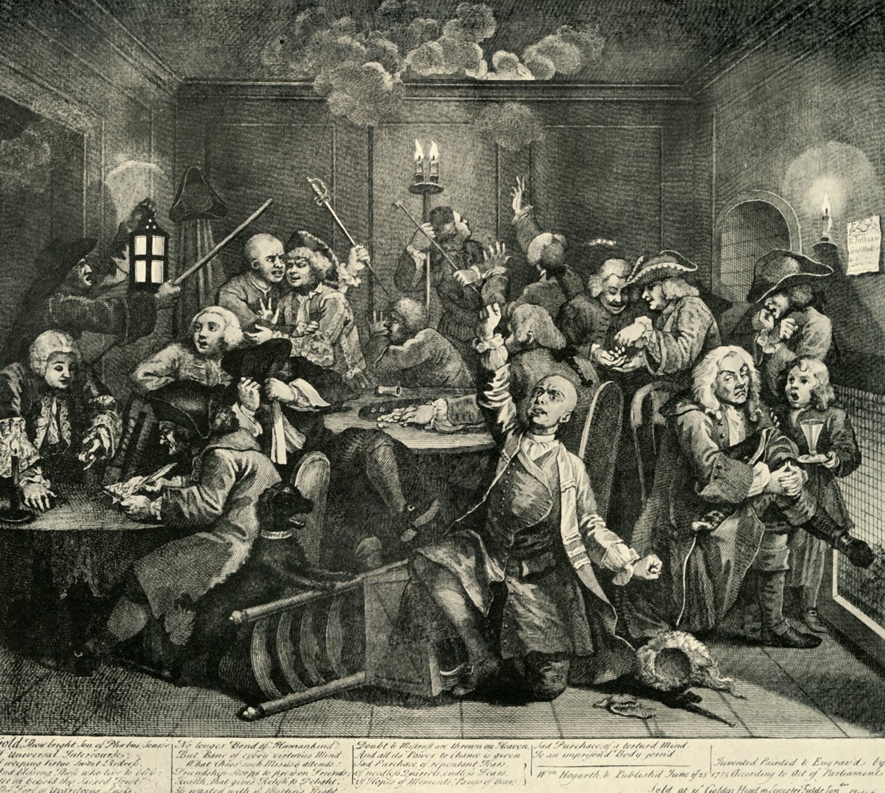 Spil på Whites Club, 1734, 1925. af William Radclyffe