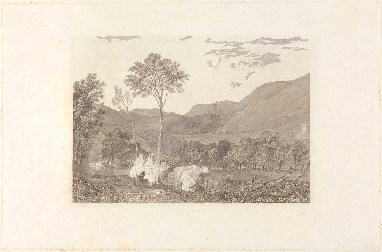 Hornby Castle fra Tatham Church af William Radclyffe