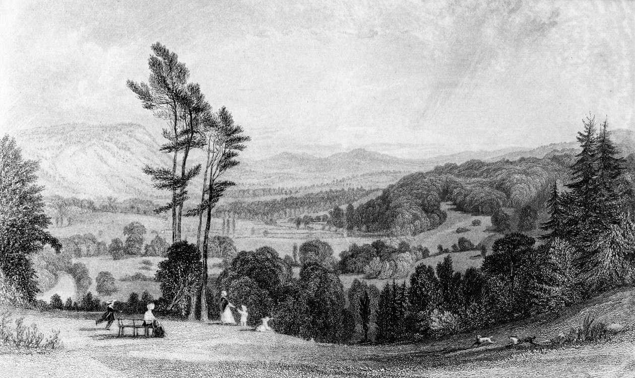 Udsigt fra Norbury, Surrey, 1800-tallet. af William Radclyffe
