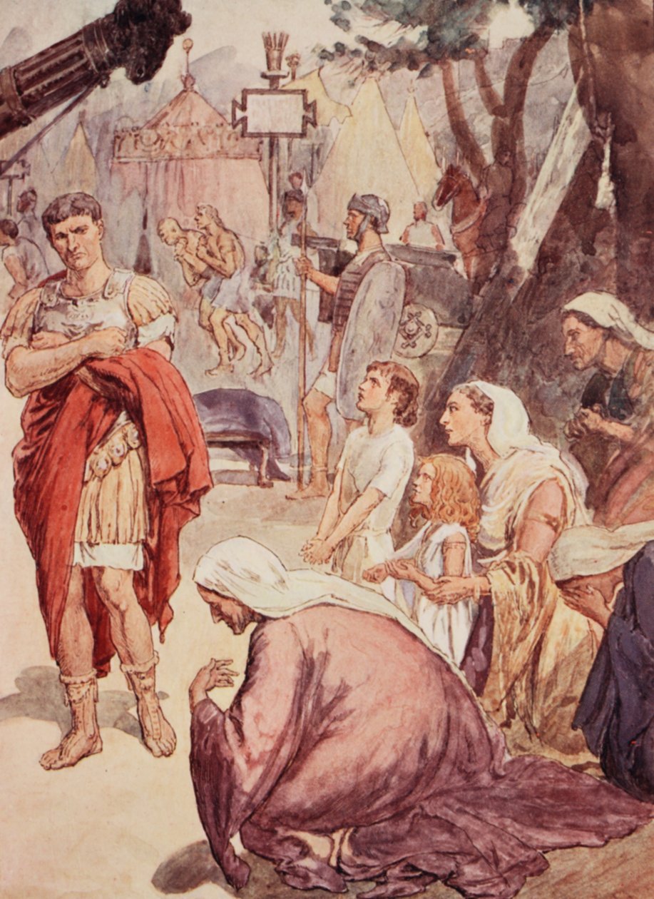Coriolanus and the Matrons of Rome, illustration fra 'Plutarch's Lives ...