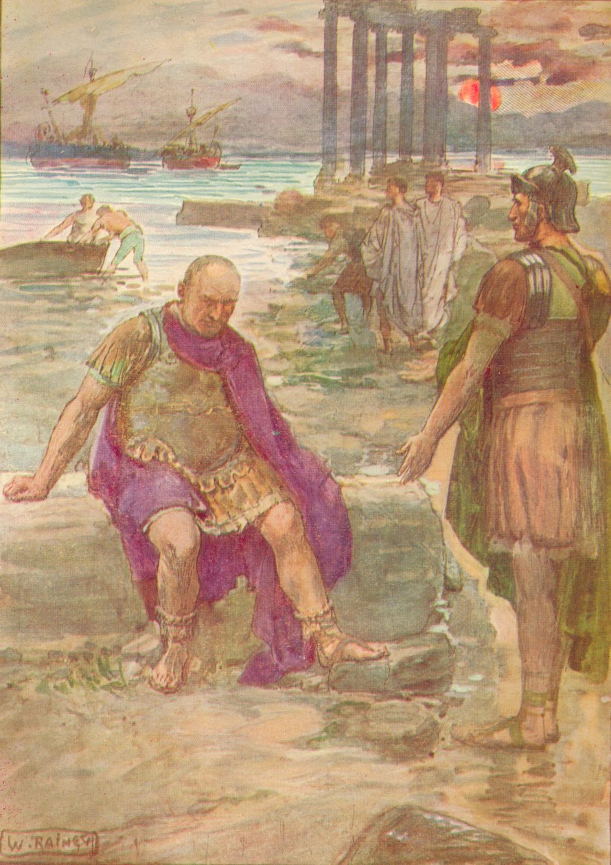 Gaius Marius sidder i eksil blandt ruinerne af Kartago, c1912 1912 af William Rainey