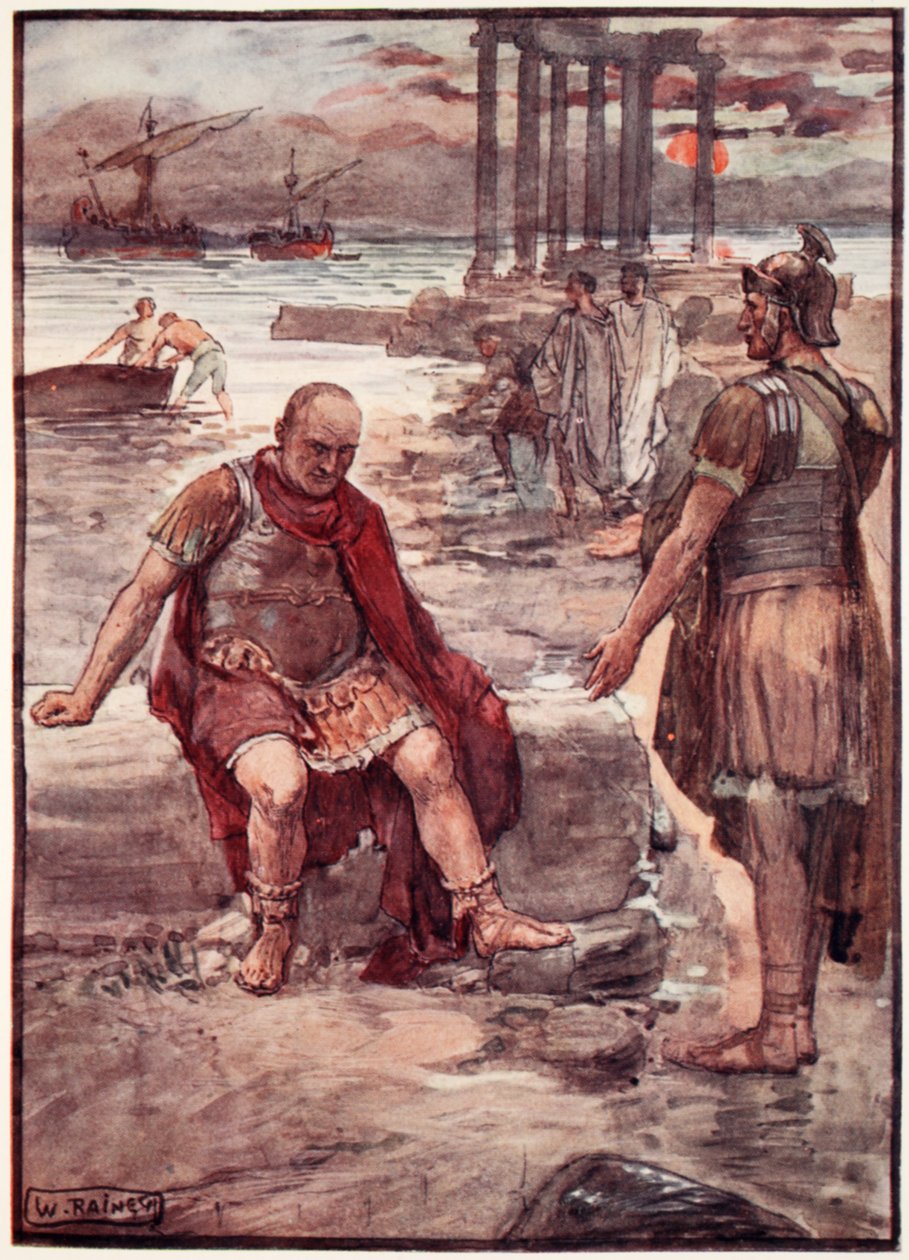 Den eksilerede Marius midt i ruinerne af Karthago, illustration fra 
