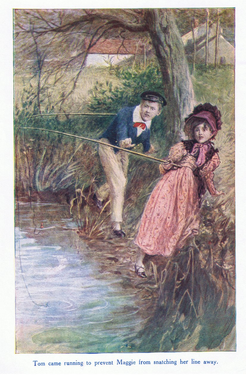 Tom kom løbende for at forhindre Maggie i at snuppe hendes kø, 1930