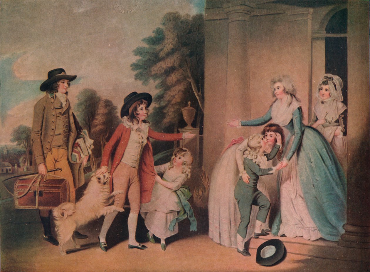 Dulce Domum eller tilbagevenden fra skolen, 1790, 1919 af William Redmore Bigg