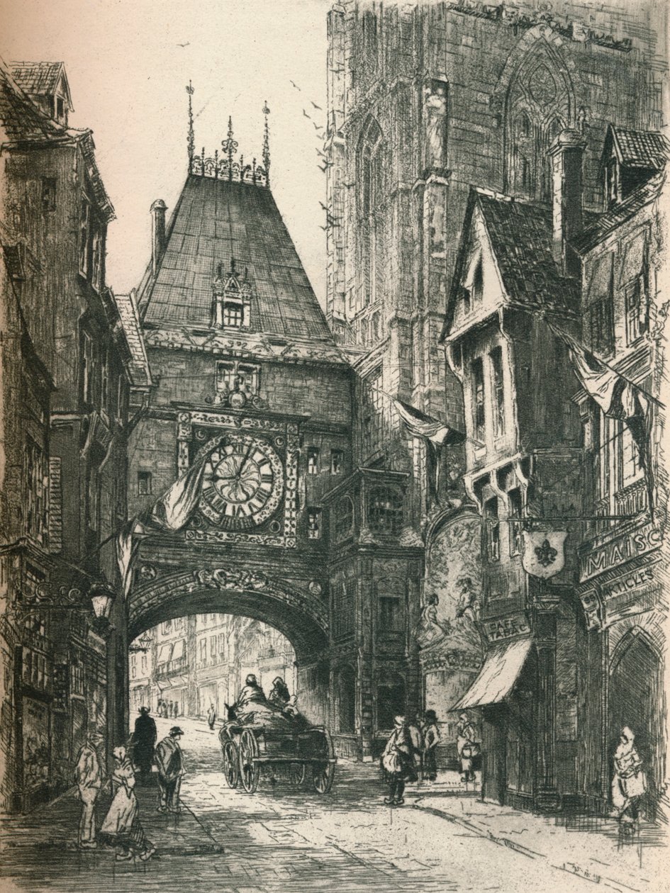 Det store ur, Rouen, c1800-tallet. 1925 af William Renison