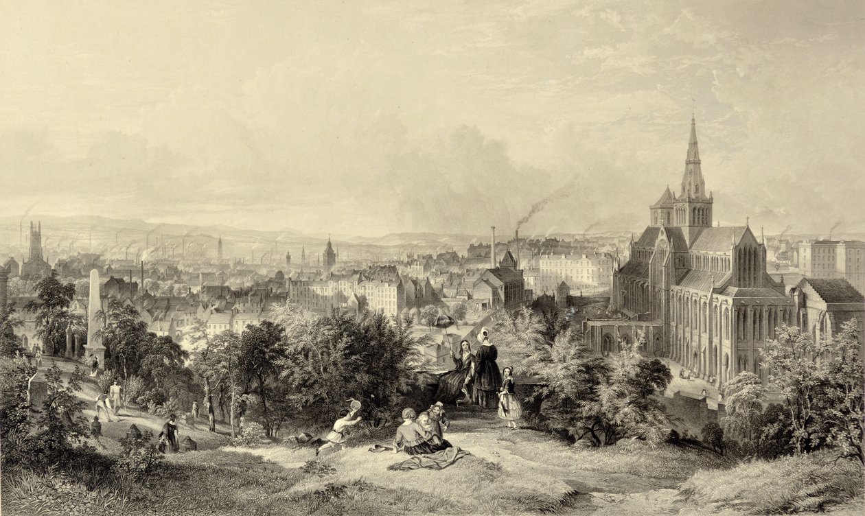 Glasgow fra Necropolis af William Richardson